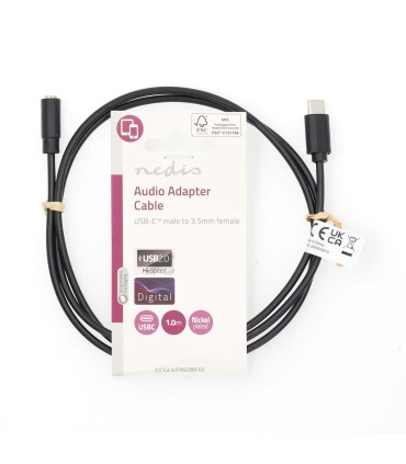 Nedis adapterkaabel USB-C pistik - 3,5mm pesa, 1m