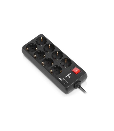 REAL-EL RS-Protect 805 pikendusjuhe 8 pesa ülepingekaitsmega, 1,8m