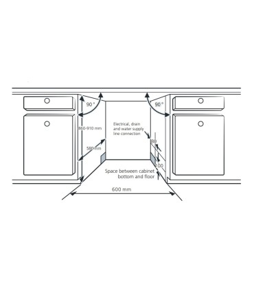De Dietrich DAJ433DQX integreeritav nõudepesumasin