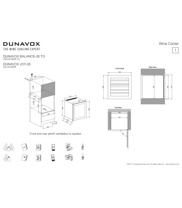 Dunavox DXB-26.69DB.TO integreeritav veinikülmik