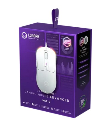 Lorgar MSA10 ülikerge gaming hiir, valge