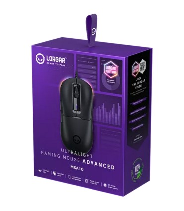 Lorgar MSA10 ülikerge gaming hiir, must