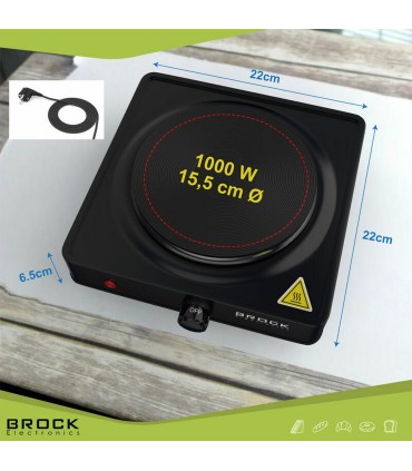 Brock EP 100 BK lauapliit 1 keedualaga, must