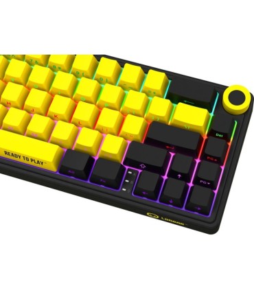 Lorgar KBP70 Mini mehhaaniline juhtmevaba mänguriklaviatuur, must-kollane,US