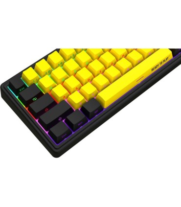 Lorgar KBP70 Mini mehhaaniline juhtmevaba mänguriklaviatuur, must-kollane,US