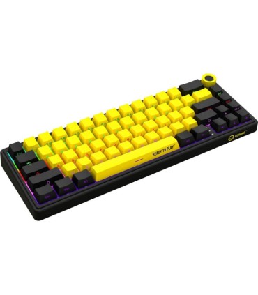 Lorgar KBP70 Mini mehhaaniline juhtmevaba mänguriklaviatuur, must-kollane,US