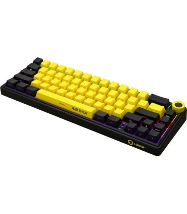 Lorgar KBP70 Mini mehhaaniline juhtmevaba mänguriklaviatuur, must-kollane,US