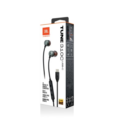 JBL T310 In-Ear kõrvaklapid USB-C, must