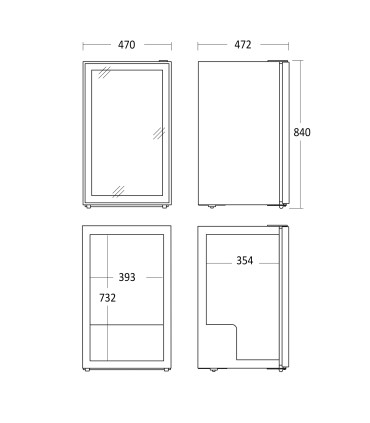 Scandomestic DC98BB vitriinkülmik