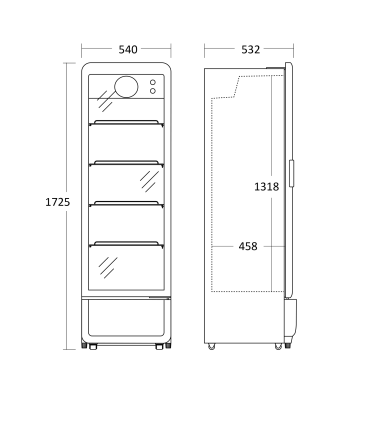 Scandomestic DC280BD vitriinkülmik