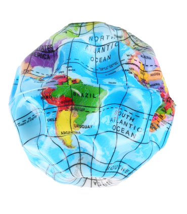 FLUFFY põrkepall maakera 6,8 cm