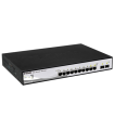 D-LINK DGS-1210-10P, Gigabit Smart III Switch with 8 10/100/1000Base-T PoE ports and 2 combo 1000Base-T/MiniGBIC (SFP) ports, 80
