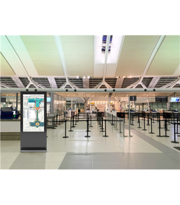 EDBAK Floor stand IDS10.55 Indoor Public Display Totem with glass front 55"