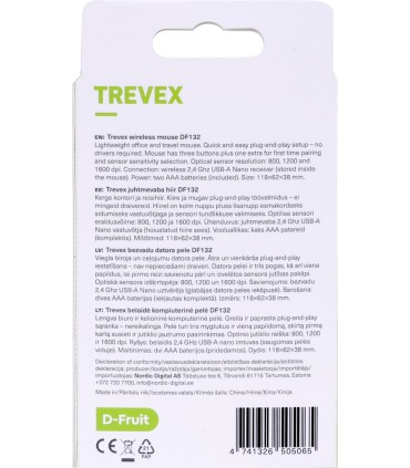 D-Fruit juhtmevaba hiir Trevex DF132