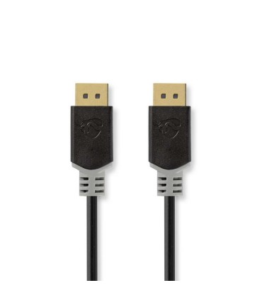 Nedis Displayport otsik-> Displayport otsik kaabel 2m, kullatud otsad, must