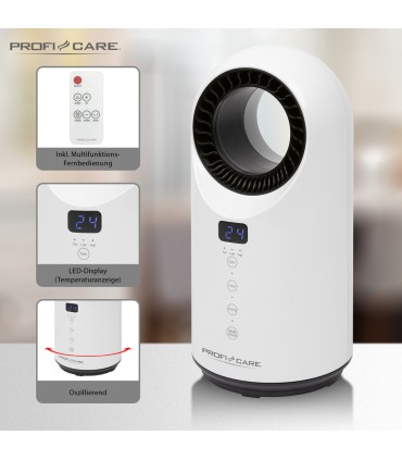 ProfiCare PCHL3086 keraamiline soojapuhur-ventilaator, valge