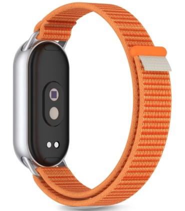 Tech-Protect kellarihm Nylon Stripe Xiaomi Smart Band 8/9/10, oranž/hall