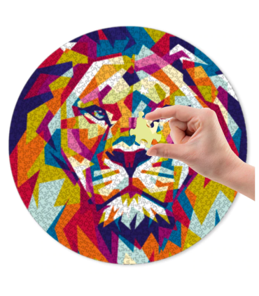 Grafix ümmargune pusle Lõvi 1000 tk