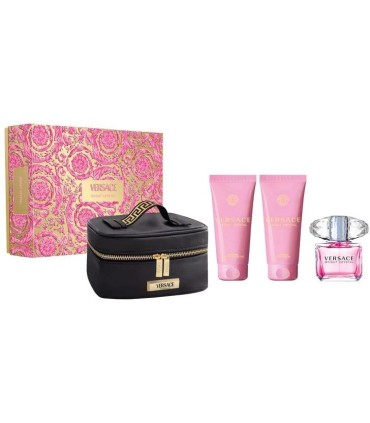 Versace Bright Crystal EDT (90mL) + BL (100mL) + SG (100mL) + Cosmetic Bag