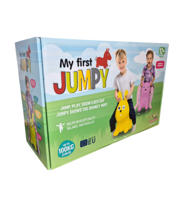 Gerardou0027s Toys Jumpy hüppeloom Lehm pakendis, hall