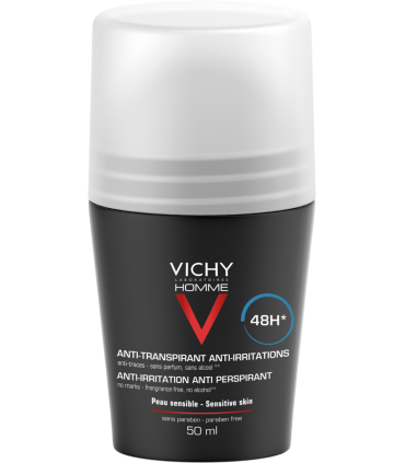 Vichy Homme 48h Anti-Irritation Roll-on Deodorant (50mL)