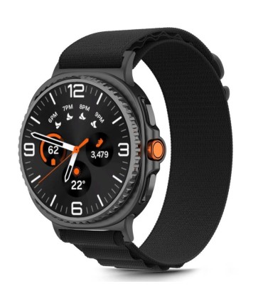 Tech-Protect kellarihm Nylon Pro Samsung Galaxy Watch8/8 Classic 40/44/46mm, must