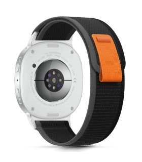 Tech-Protect kellarihm Nylon Stripe Samsung Galaxy Watch8/8 Classic 40/44/46mm, must/oranž