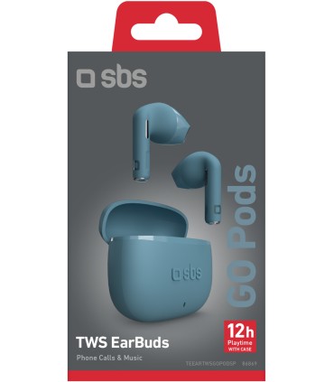 SBS juhtmevabad kõrvaklapid Go Pods TWS, petrol