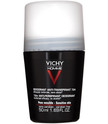 Vichy Homme Sensitive 72h Roll-on Deodorant (50mL)