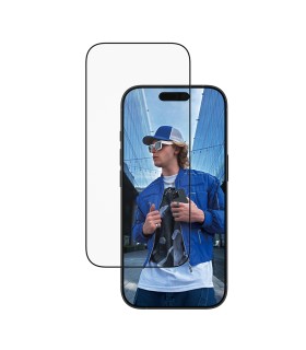 Panzerglass iPhone 17/16 Pro , musta äärega, Ultra-Wide Fit