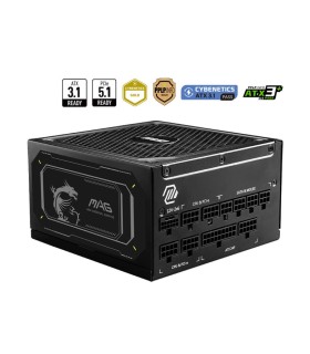 MSI MAG A1000GL PCIE5 II ATX 3.1 1000 Watts Efficiency 80 PLUS GOLD PFC Active MAGA1000GLPCIE5II