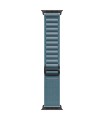 Apple 49mm Light Blue Alpine Loop - Medium - Black Titanium Finish