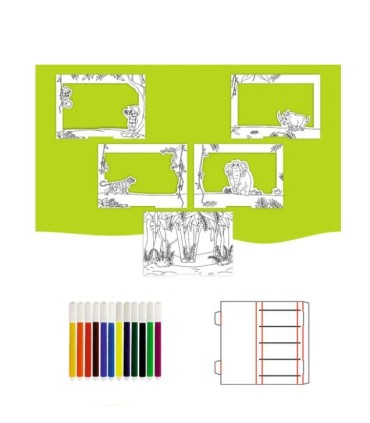 3D pildi joonistuskomplekt Dzungel