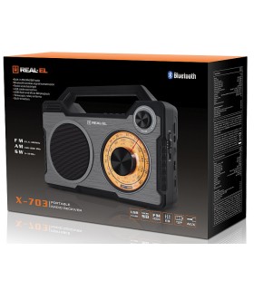 REAL-EL X-703 FM/AM/SW BT/MP3 raadio 