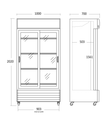 Scandomestic SD802BSLE vitriinkülmik