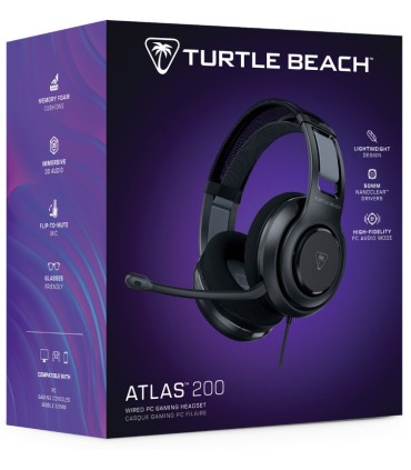 Turtle Beach kõrvaklapid + mikrofon Atlas 200 PC, must