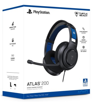 Turtle Beach kõrvaklapid + mikrofon Atlas 200 PlayStation, must