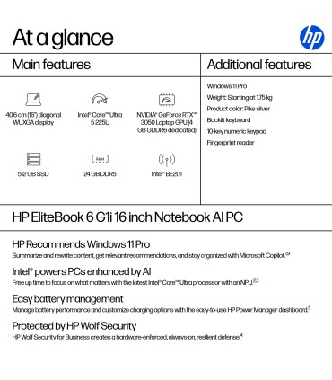 HP EliteBook 6 G1i 16 16" Ultra 5, 24GB, 512GB SSD