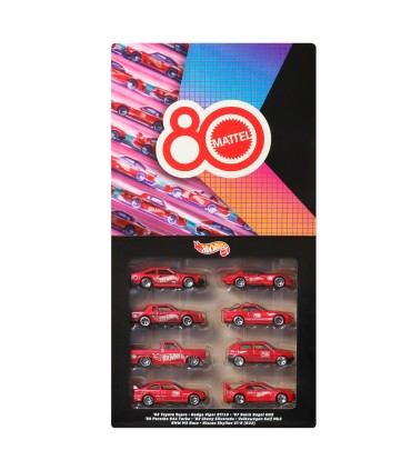 Hot Wheels® Mattel 80. juubeli eriseeria 8-pakk