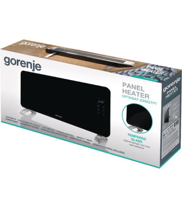 Gorenje 2000GTPT karastatud klaaspaneeliga radiaator must