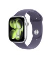 Apple Watch 11, 46 mm, GPS, M/L, hõbe, lilla silikoonrihm