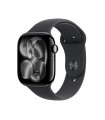 Apple Watch Series 11 GPS 46mm Jet Black Aluminium Case with Black Sport Band - M/L