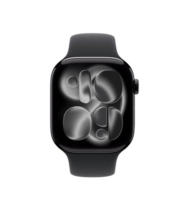 Apple Watch Series 11 GPS 46mm Jet Black Aluminium Case with Black Sport Band - M/L