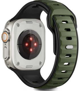 Tech-Protect kellarihm IconBand Line Apple Watch 44/45/46/49mm, must/roheline