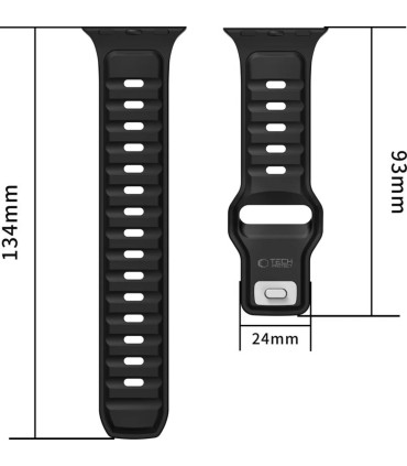 Tech-Protect kellarihm IconBand Line Apple Watch 44/45/46/49mm, must/oranž