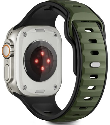 Tech-Protect kellarihm IconBand Line Apple Watch 44/45/46/49mm, must/roheline