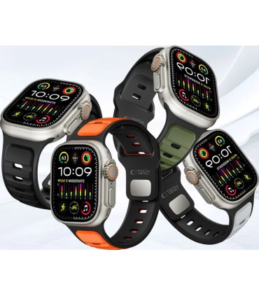 Tech-Protect kellarihm IconBand Line Apple Watch 44/45/46/49mm, hall/oranž