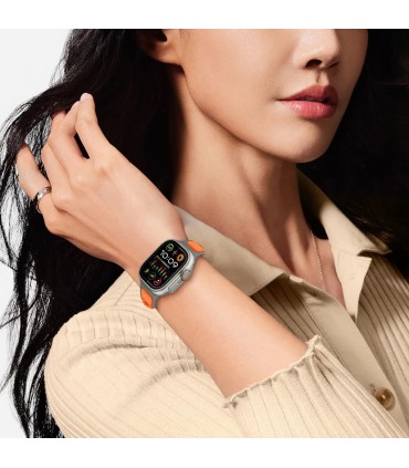 Tech-Protect kellarihm IconBand Line Apple Watch 44/45/46/49mm, hall/oranž