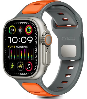 Tech-Protect kellarihm IconBand Line Apple Watch 44/45/46/49mm, hall/oranž
