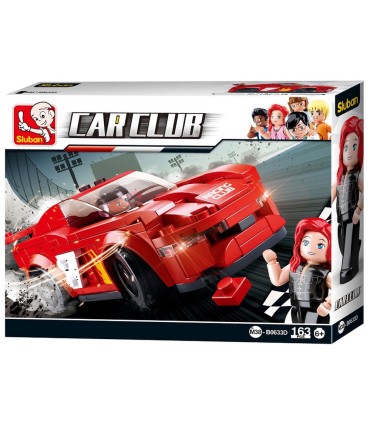 Klotsikomplekt Punane võidusõiduauto 163 osa